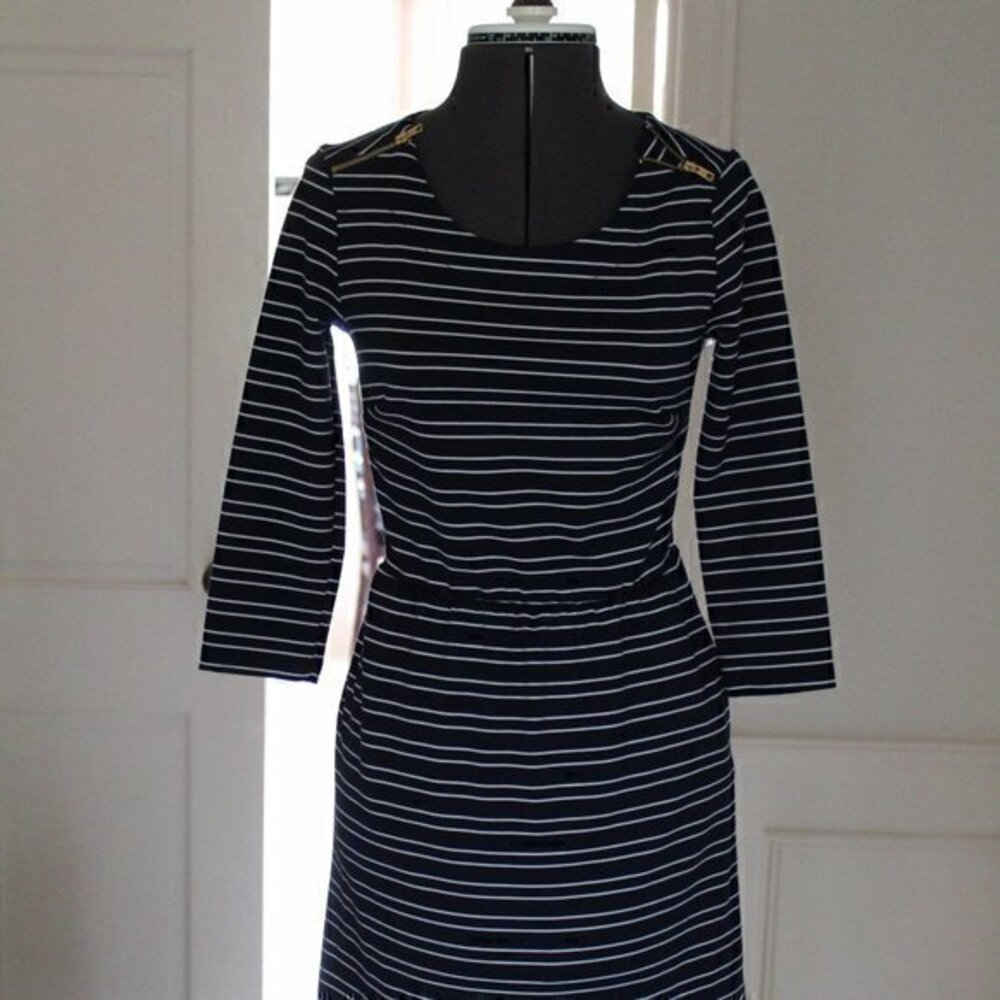 Maurices dress extra small jersey dress navy blue white